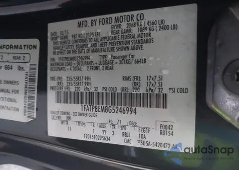 2016 Ford Mustang V6 from USA, damaged, VIN 1FATP8EM8G5246994